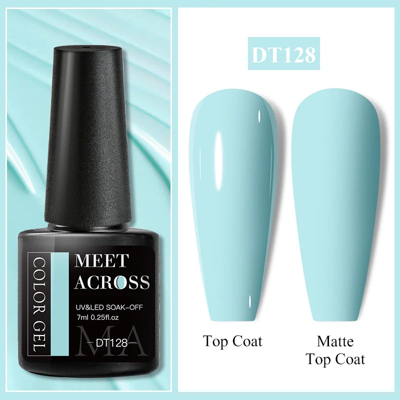 MEET ACROSS 7ML Wine Red Gel Polish - French Style Manicure