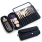 Waterproof Makeup Brush Organizer - Rolling Travel Cosmetic Case
