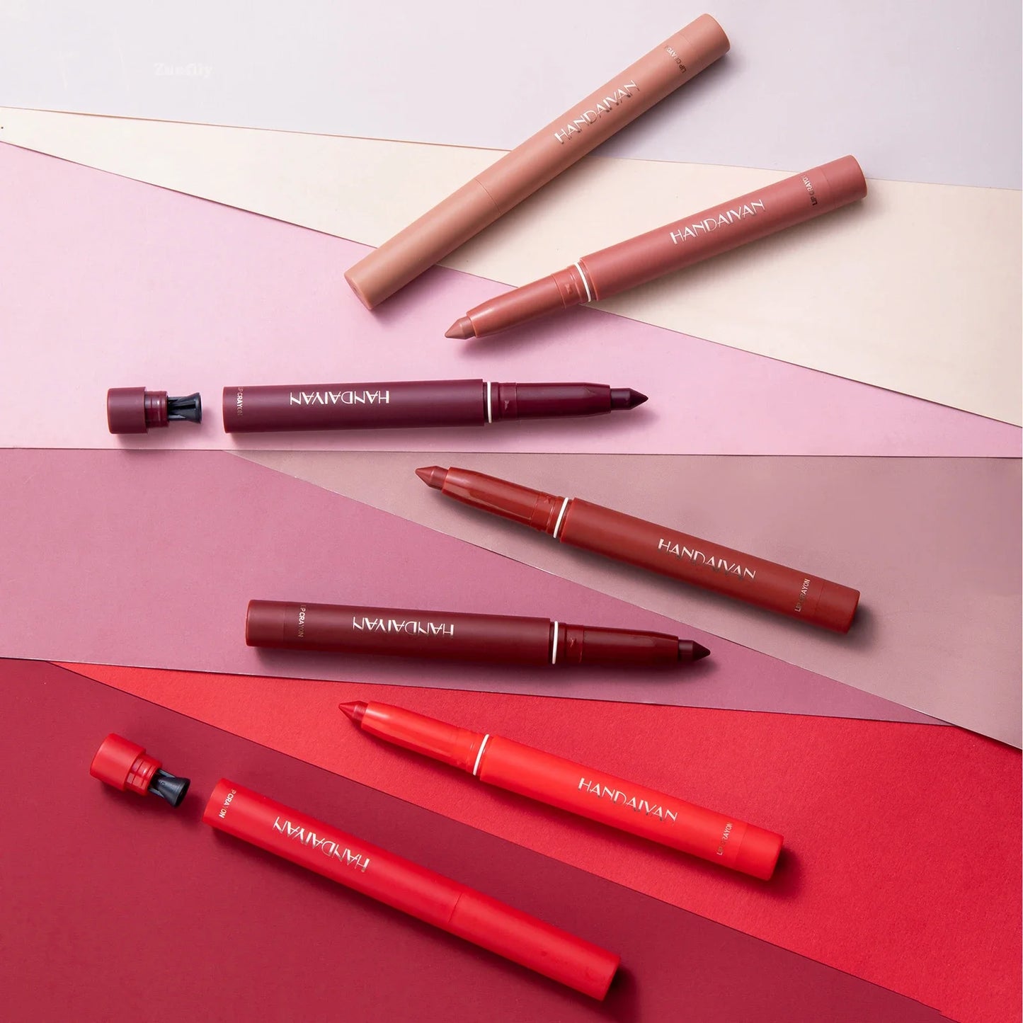 Velvet Matte Lipstick Pen - Waterproof Lip Liner Pencil (12 Colors)