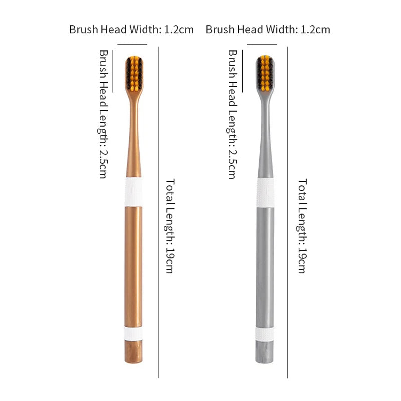 Bamboo Charcoal Toothbrush Set - Ultra-Soft Bristle (2 Sets)