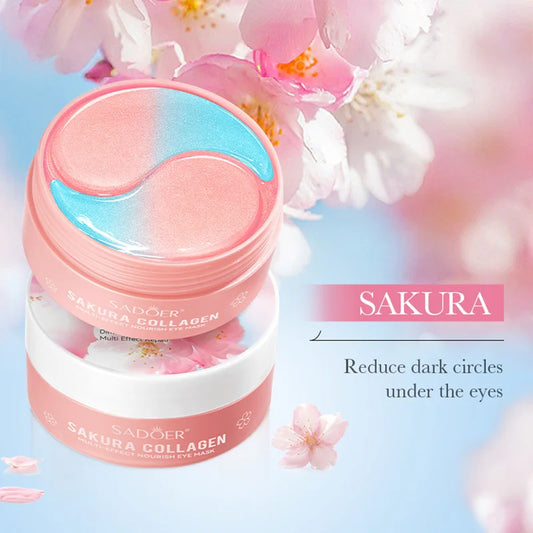 Sakura Collagen Eye Mask - 60 Patches for Brightening and Firming