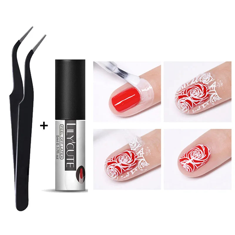 LILYCUTE Peel Off Latex Liquid Tape - Nail Polish Protector