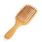 Bamboo Hair Brush - Anti-Static Scalp Massage Comb with Airbag Cushion