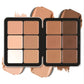 12-Color Blush Concealer & Contour Set - Waterproof Brightening Palette