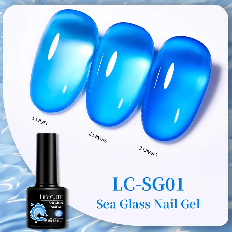 LILYCUTE 7ML Base & Top Coat UV Gel Nail Polish - No Wipe