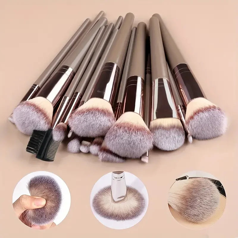 Professional Makeup Brush Set - 3-20 Piece Soft Fluffy Beauty Kit