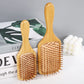 Bamboo Hair Brush - Anti-Static Scalp Massage Comb with Airbag Cushion
