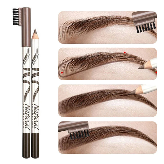 Waterproof Eyebrow Pencil - Long-Lasting Brown & Black