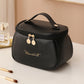 PU Leather Portable Makeup Case - Multi-Functional Travel Toiletry Kit