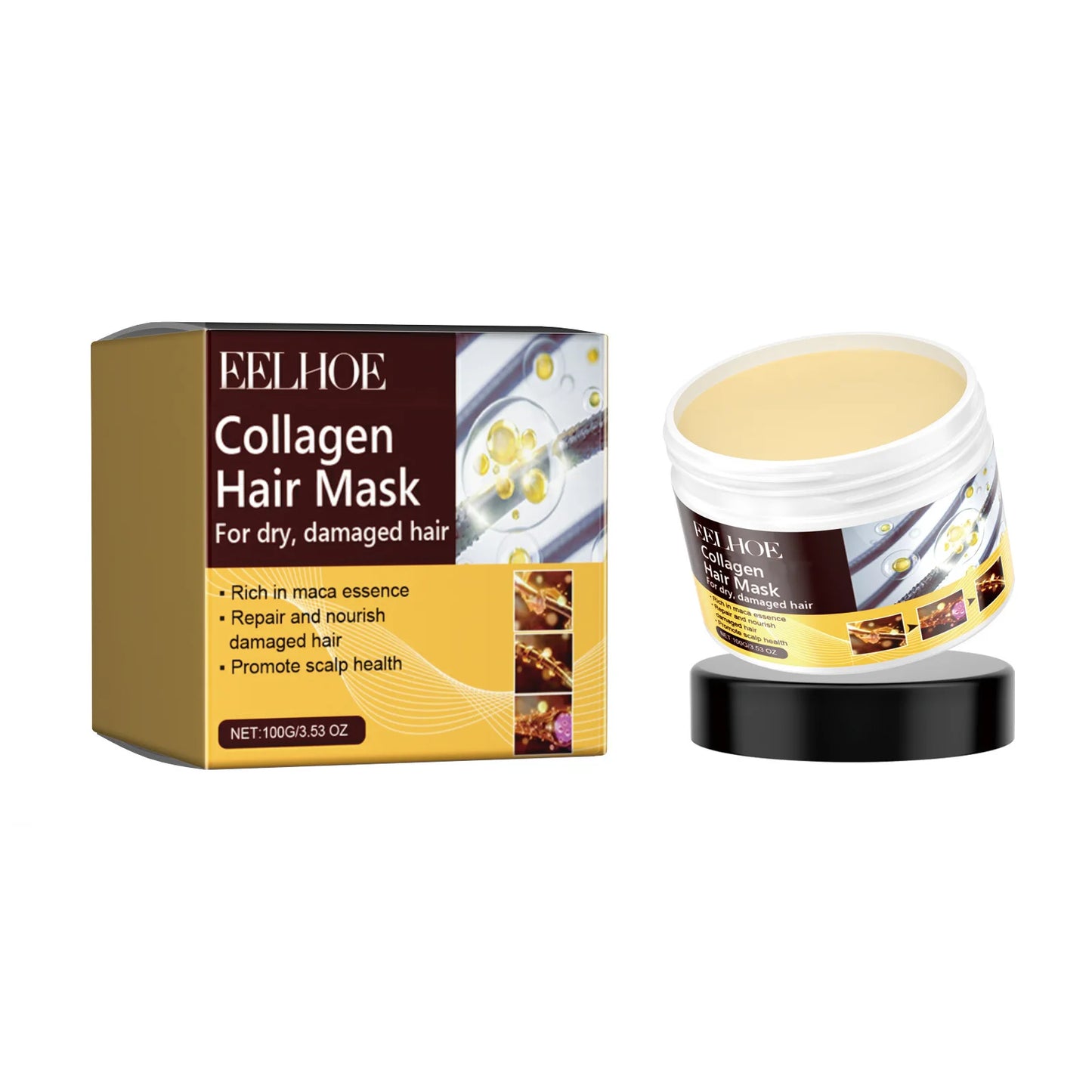 Deep Conditioning Hair Mask - Collagen Hydration Treatment for Damaged Hair 100g