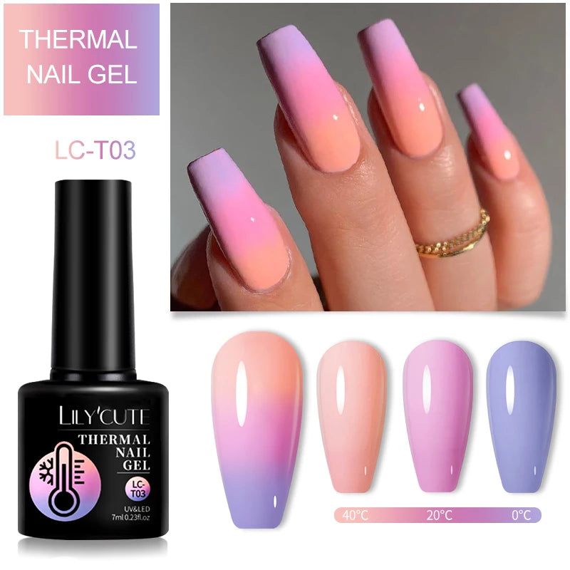 LILYCUTE 7ML Thermal Gel Polish - Temperature Color Changing