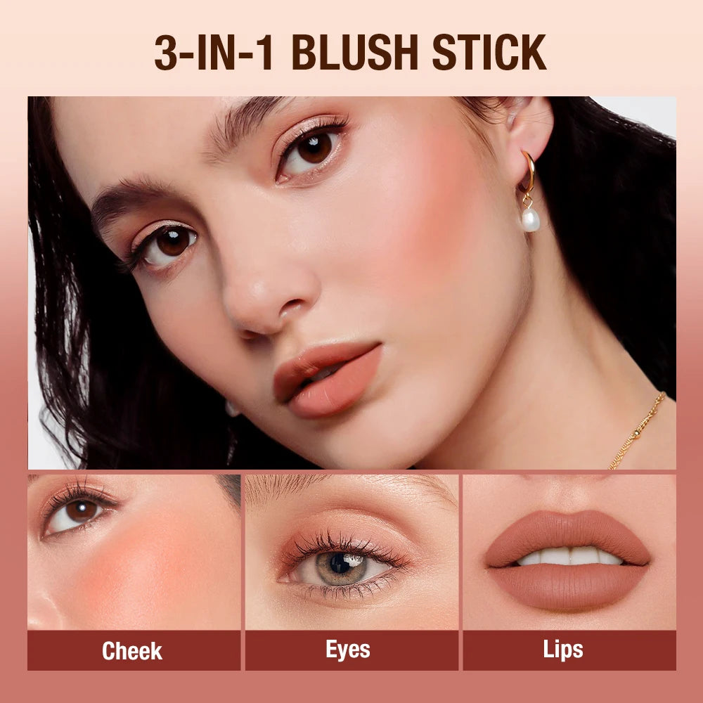 O.TWO.O 3-in-1 Multi Stick - Waterproof Cream Blush Lip & Eye Tint