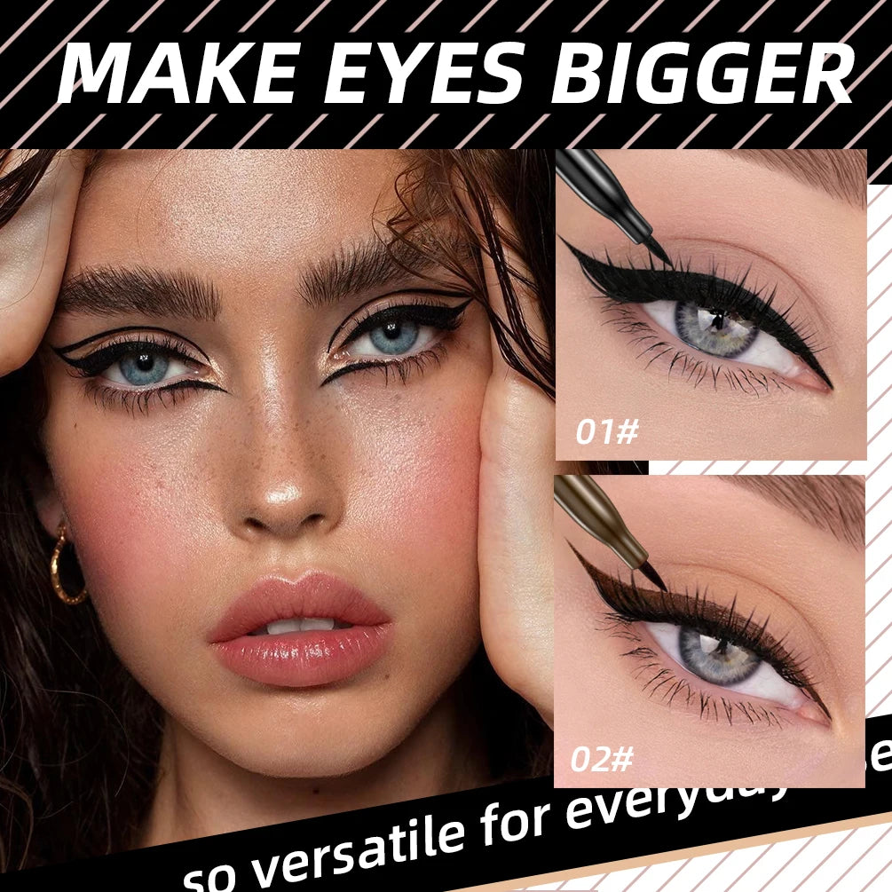 QIBEST Waterproof Quick Dry Liquid Eyeliner Pen - Ultra-Fine Matte
