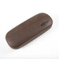 Hard Glasses Case - Wood Grain Eyeglass Protector for Reading Glasses
