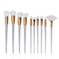 Unicorn Makeup Brush Set - 10 Piece Glitter Foundation & Eye Kit