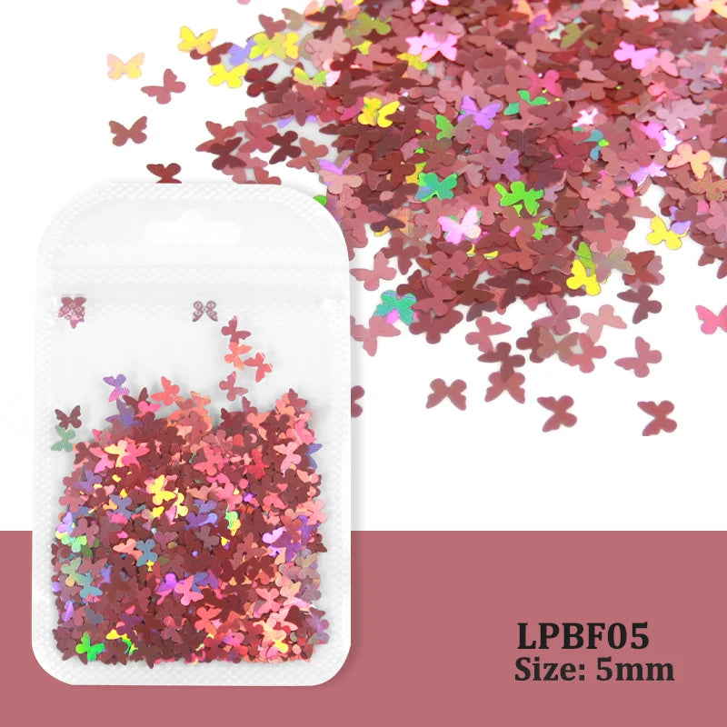 Holographic Nail Art Glitter - Laser Star Butterfly Sequins 2g