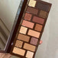 16-Color Matte Glitter Nude Brown Eyeshadow Palette - Waterproof