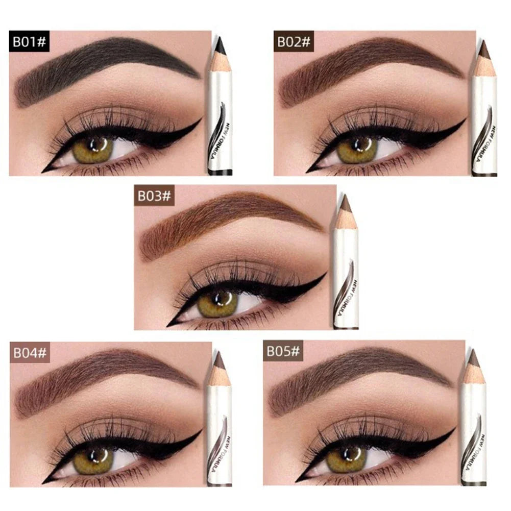 Waterproof Eyebrow Pencil - Long-Lasting Brown & Black