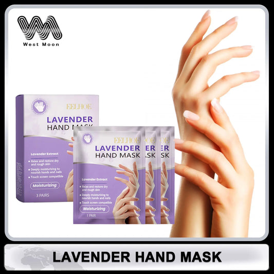 Lavender Hand Mask - Exfoliating Brightening Treatment (3 Pairs)