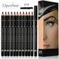 Waterproof Eyebrow Pencil Set - Professional Natural Black Brown (6/12 Pack)