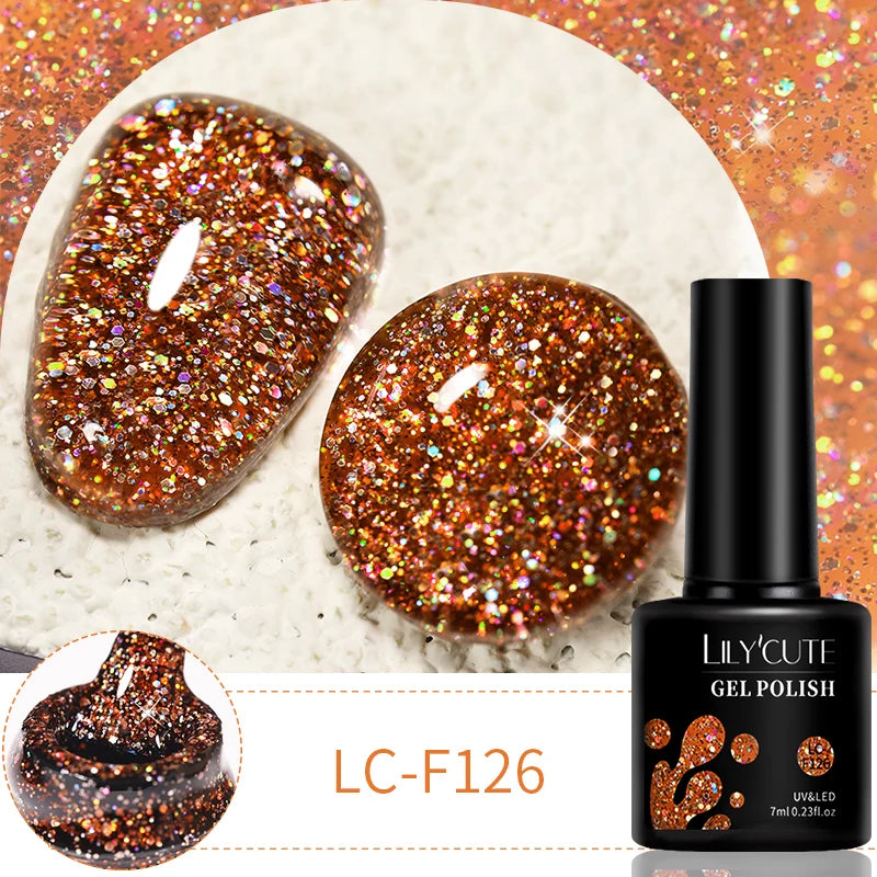 LILYCUTE 7ML 9D Cat Eye Magnetic Gel Polish - Iridescent Effect