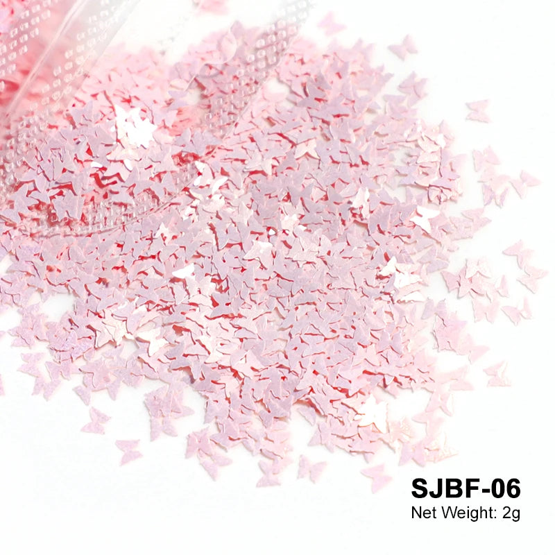 Holographic Nail Art Glitter - Laser Star Butterfly Sequins 2g