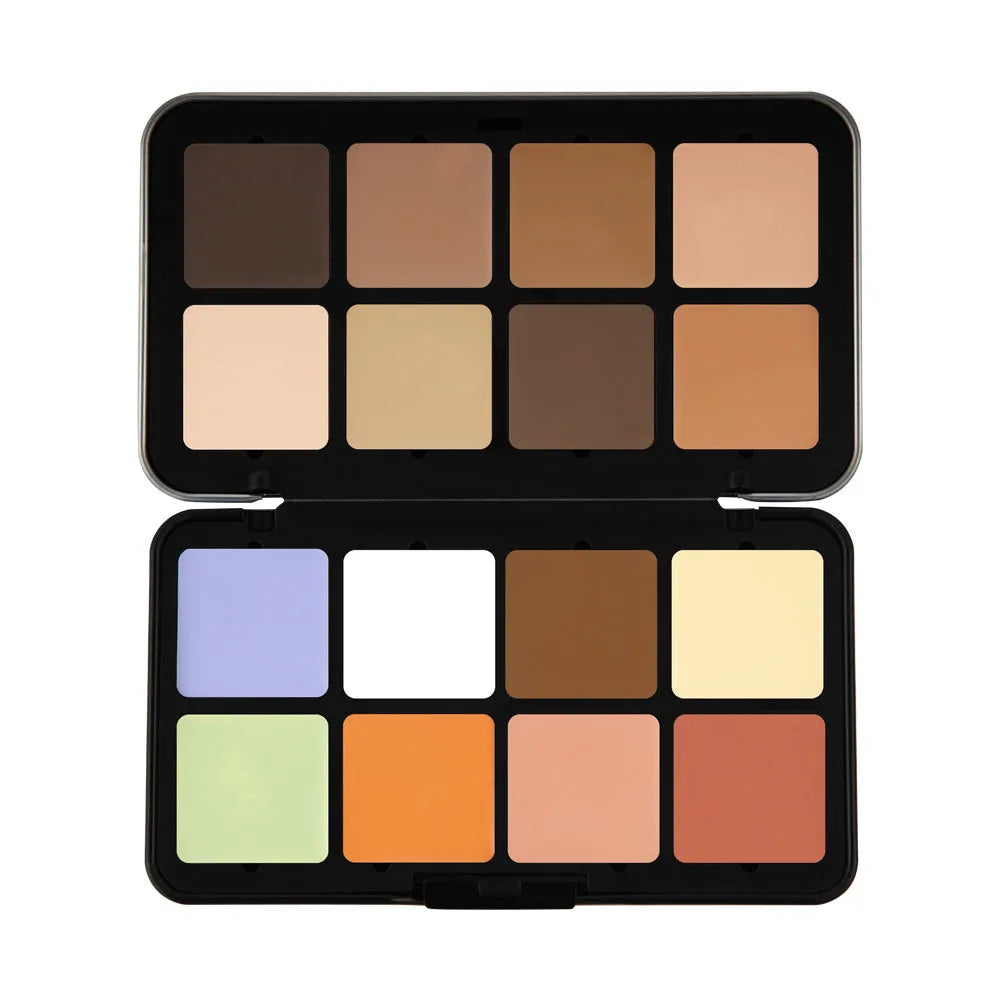 12-Color Blush Concealer & Contour Set - Waterproof Brightening Palette