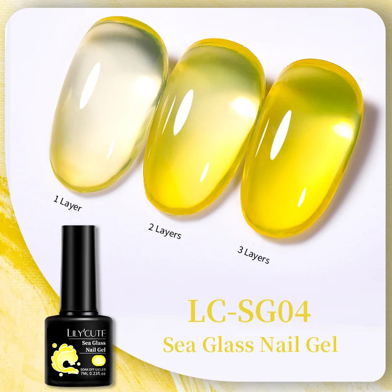 LILYCUTE 7ML Base & Top Coat UV Gel Nail Polish - No Wipe