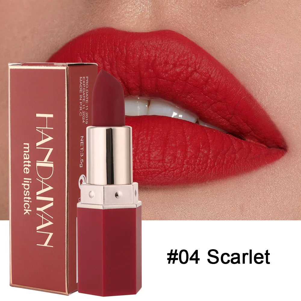 Handaiyan 6 Color Matte Lipstick Set 3.5g - Waterproof Velvet Nude