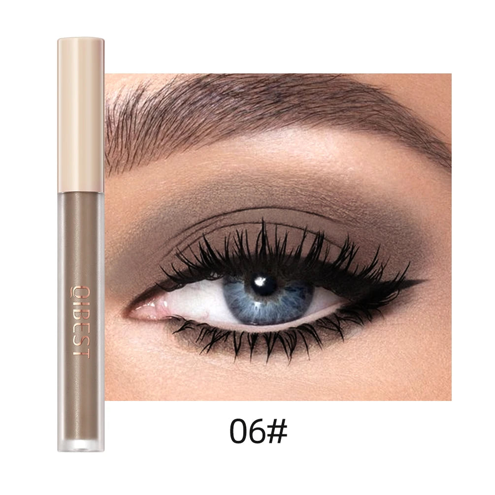 QIBEST 8-Color Matte Liquid Eyeshadow Stick - Waterproof Metallic