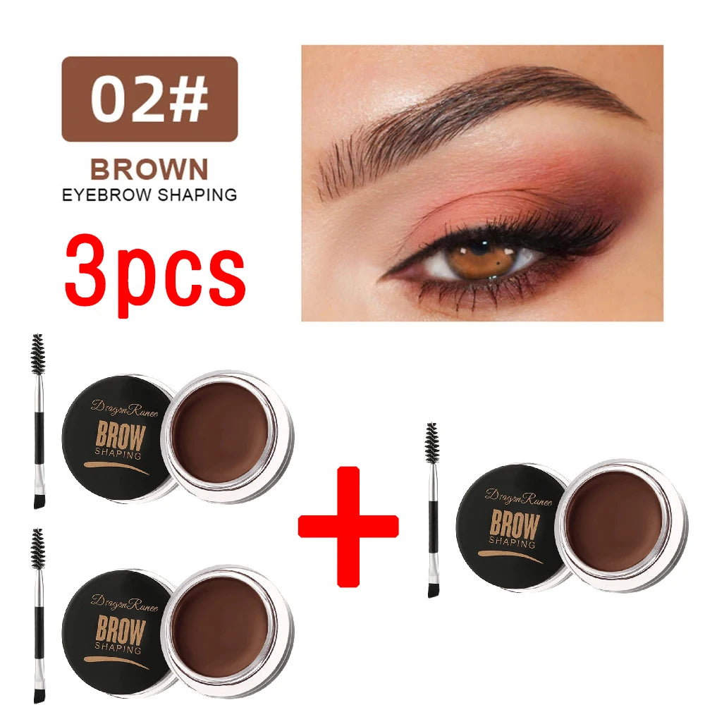Matte Eyebrow Cream - 3D Natural Tint Waterproof Gel Wax (5-Pack)
