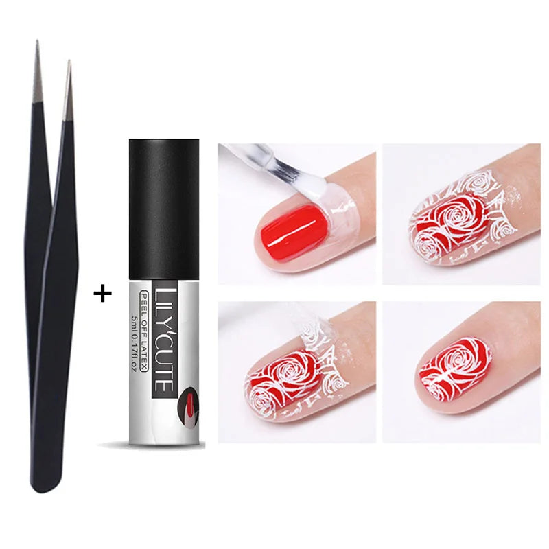 LILYCUTE Peel Off Latex Liquid Tape - Nail Polish Protector