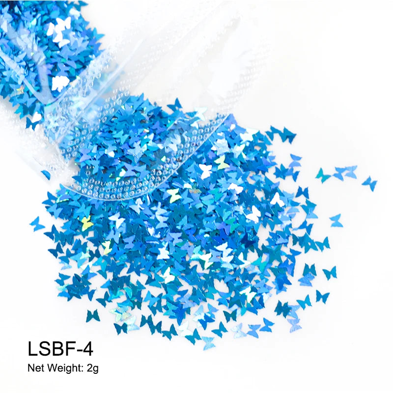 Holographic Nail Art Glitter - Laser Star Butterfly Sequins 2g