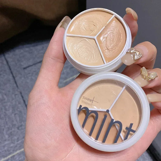 3-Color Concealer Palette - Multifunction Brightening Cream