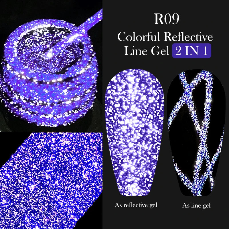 LILYCUTE 5ML Metallic Liner Gel Polish - Gold Silver Mirror Effect