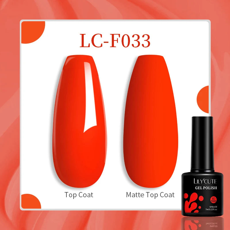 LILYCUTE 7ML Jelly Amber Gel Polish - Leopard Pattern Nail Art