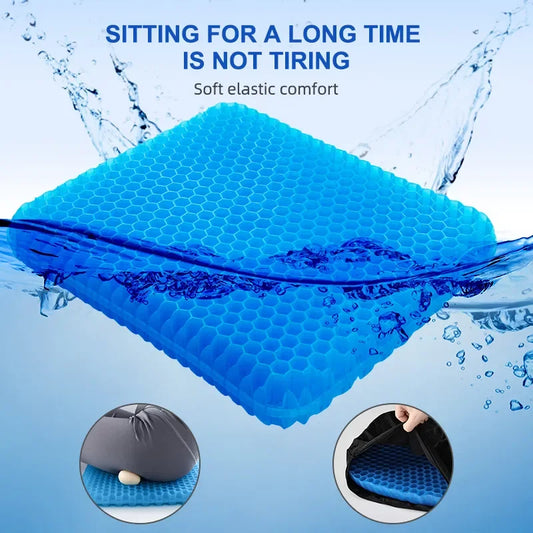 Gel Seat Cushion - Honeycomb Design for Pressure Relief and Pain Support
