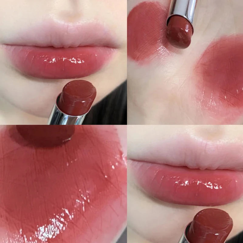 Mirror Glass Lip Tint - Punk Dark Red Waterproof Lip Glaze