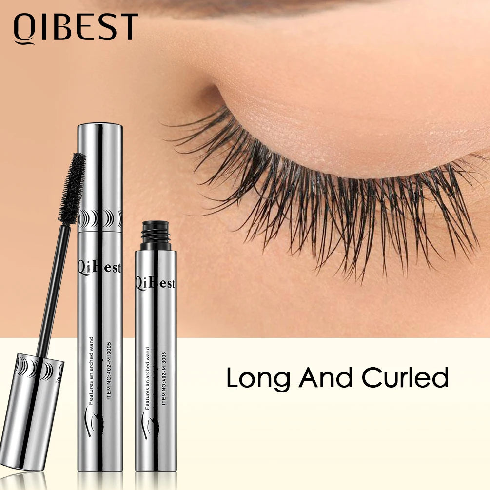 QIBEST 4D Silk Fiber Volume Mascara - Waterproof Curling & Thick