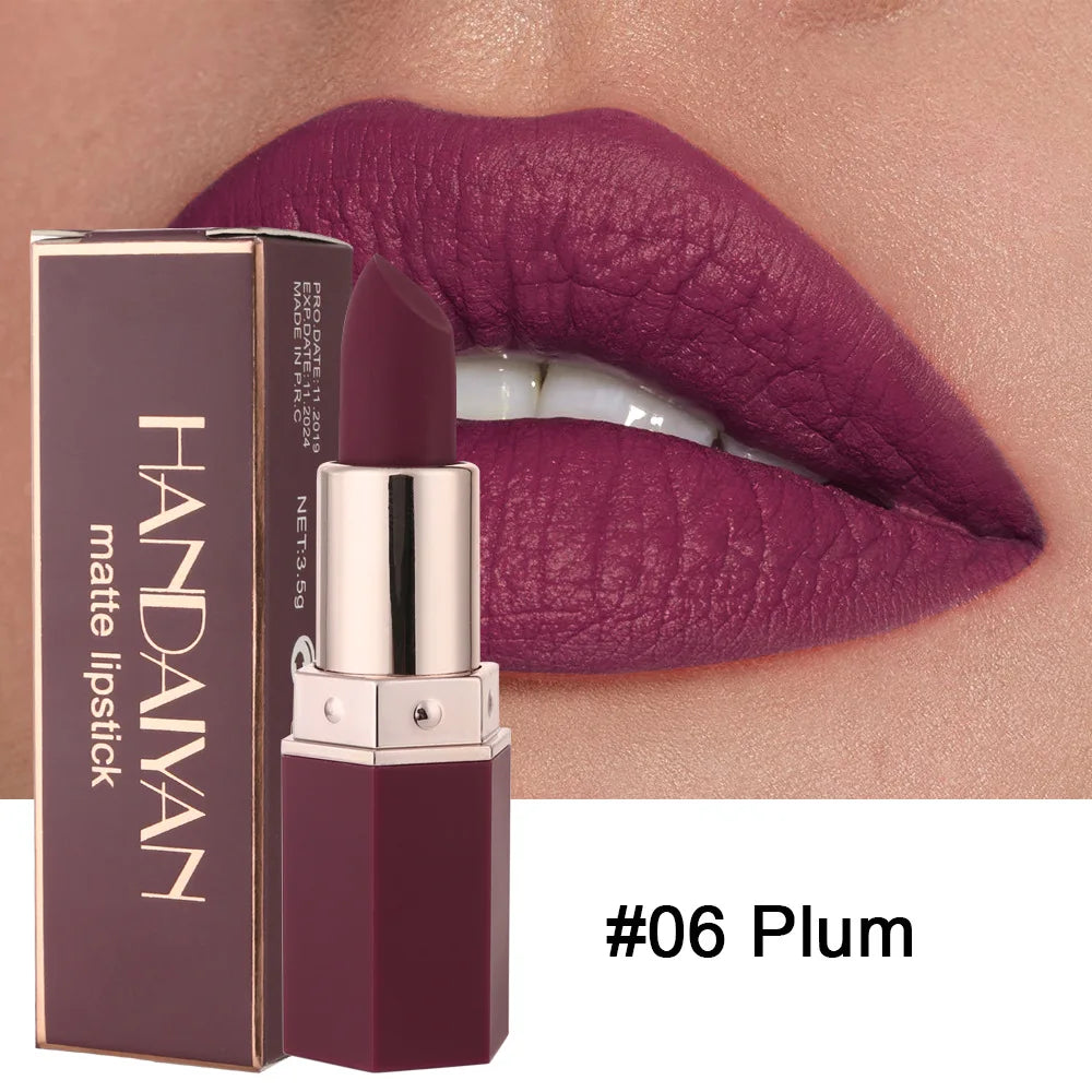 Handaiyan 6 Color Matte Lipstick Set 3.5g - Waterproof Velvet Nude