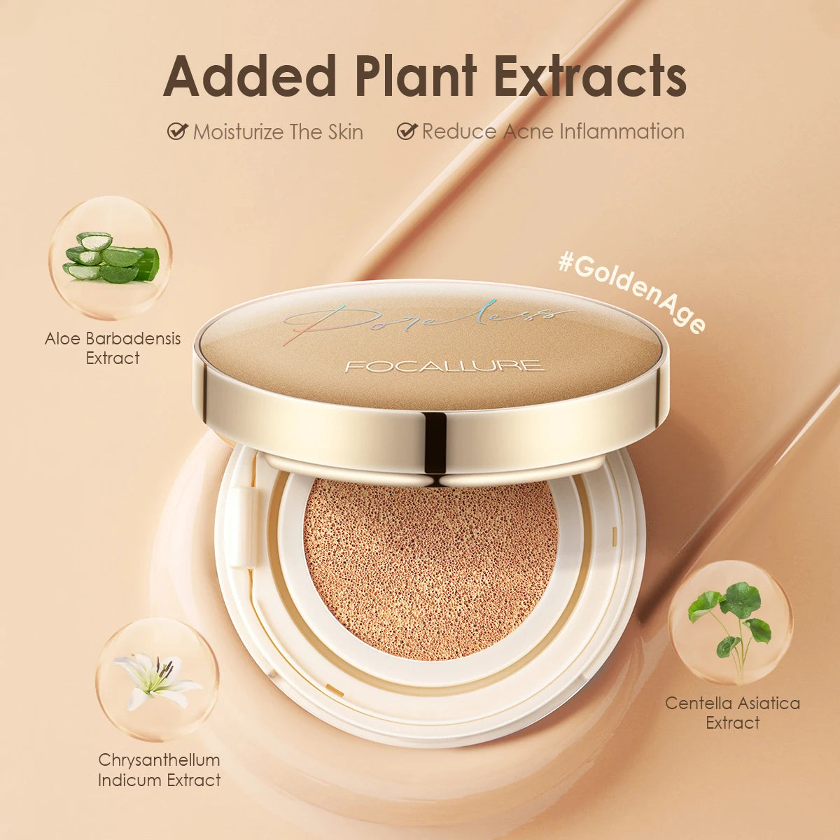 FOCALLURE Foundation Air Cushion - Waterproof Matte Full Coverage