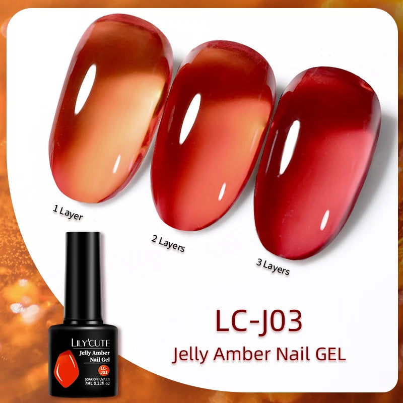 LILYCUTE 7ML Base & Top Coat UV Gel Nail Polish - No Wipe