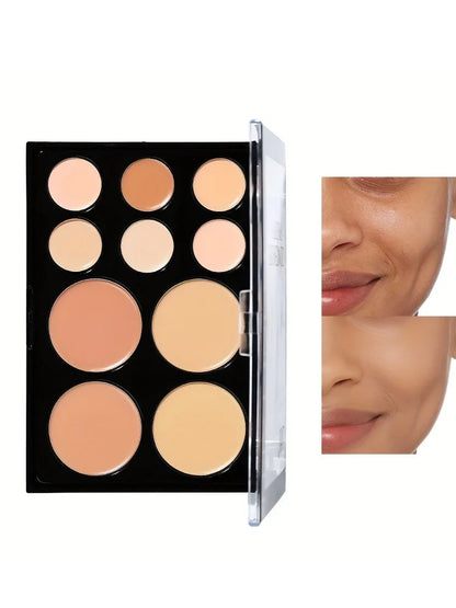 10-Color Concealer Palette - Eye Repairing Base & Contour Cream