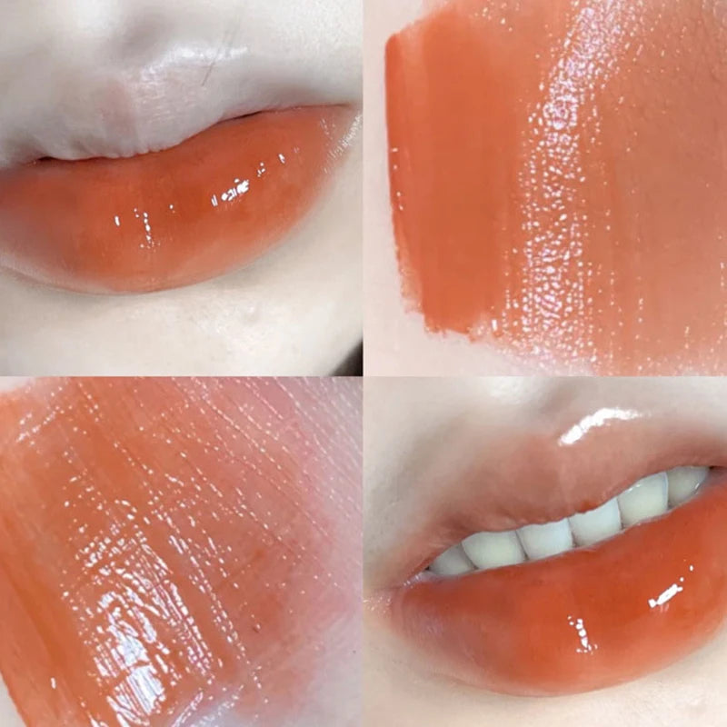 Mirror Glass Lip Tint - Punk Dark Red Waterproof Lip Glaze