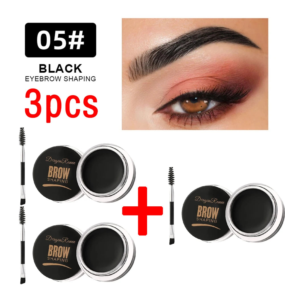 Matte Eyebrow Cream - 3D Natural Tint Waterproof Gel Wax (5-Pack)