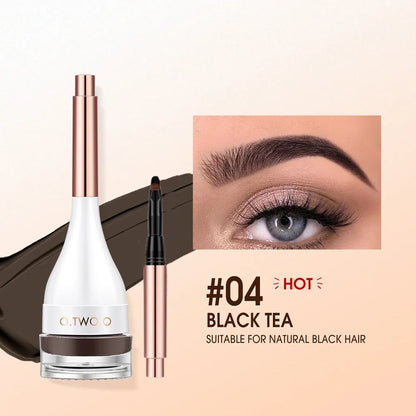 O.TWO.O Eyebrow Pomade - Waterproof Long Lasting Brow Gel with Brush
