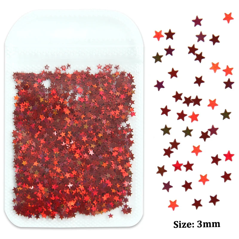 Holographic Nail Art Glitter - Laser Star Butterfly Sequins 2g