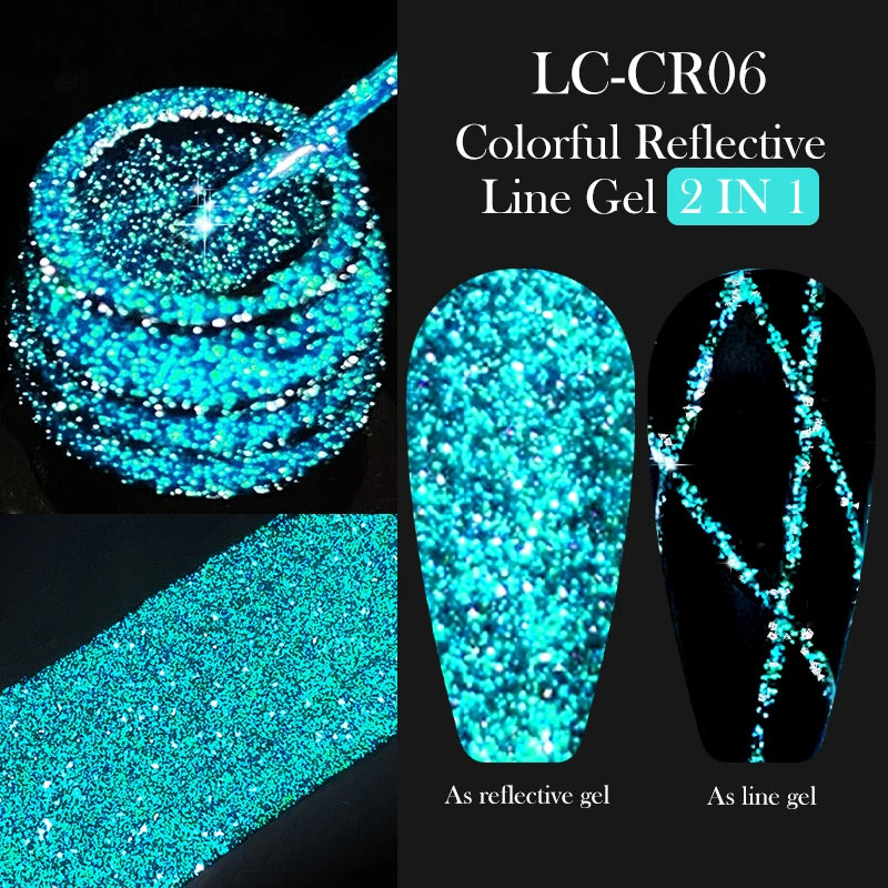 LILYCUTE 5ML Metallic Liner Gel Polish - Gold Silver Mirror Effect