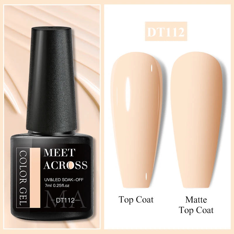 MEET ACROSS 7ML Wine Red Gel Polish - French Style Manicure