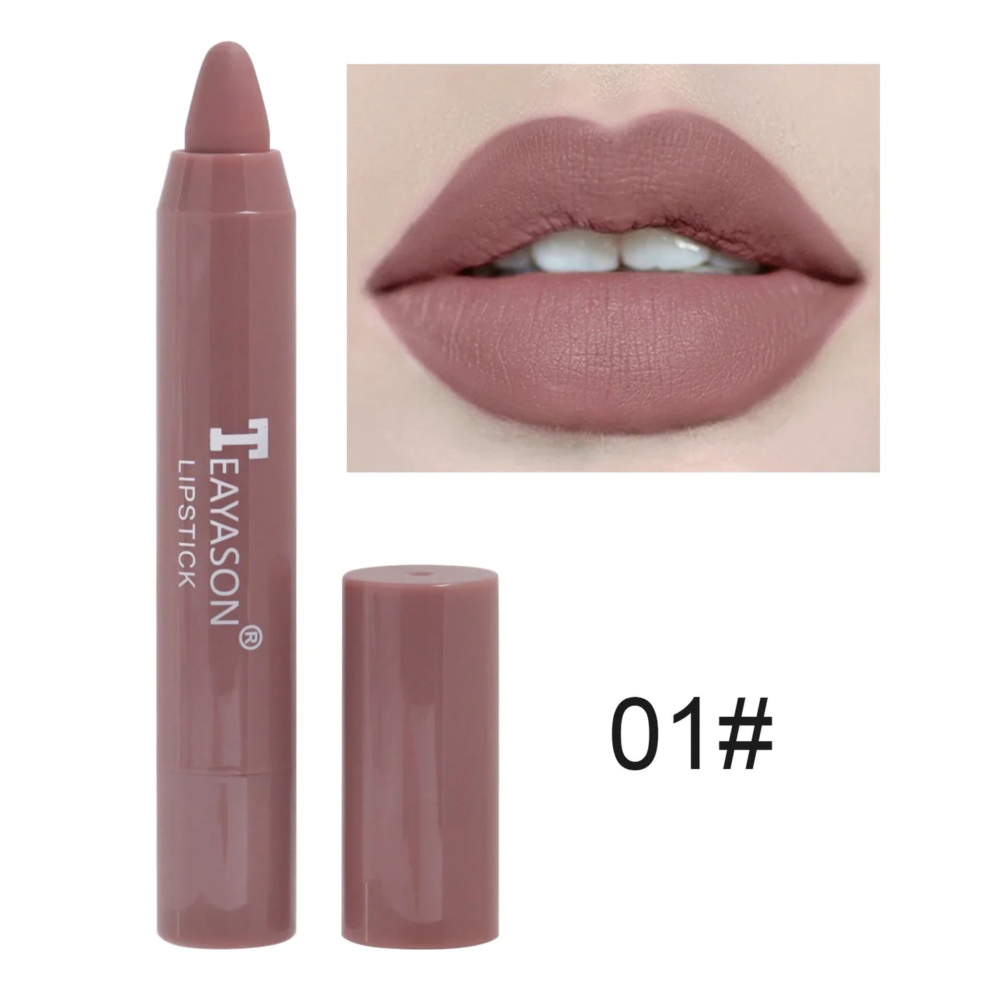 Velvet Matte Lipstick Pencil - Waterproof Lip Liner (12 Colors)